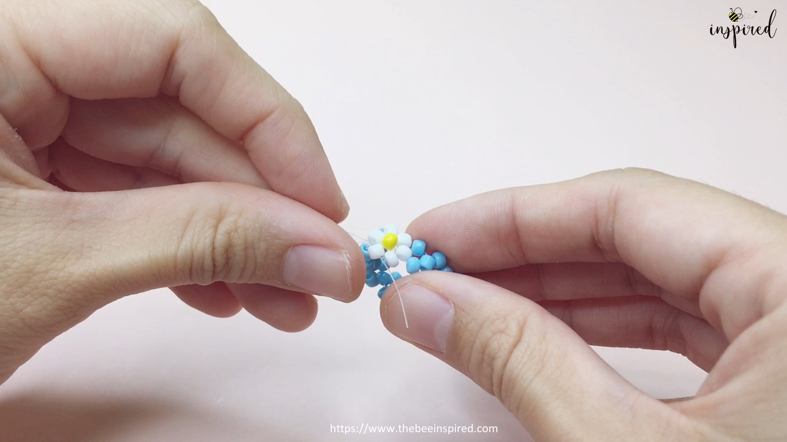 How to Make Daisy Flower Beaded Ring_21