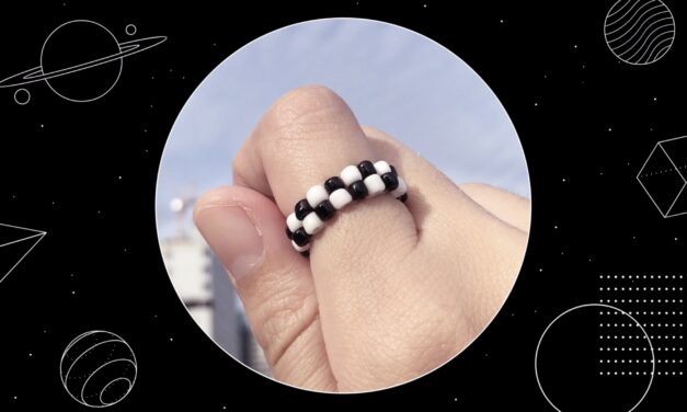 DIY Checker Beaded Ring : สอนร้อยแหวนลูกปัดลายตาราง 💍