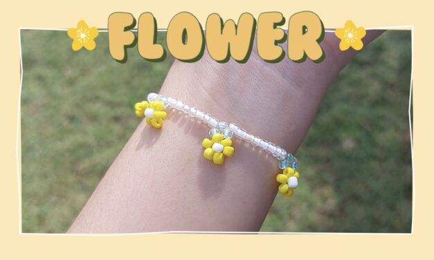 How to Make Daisy Flower Beaded Bracelet : สอนร้อยกำไลลูกปัดดอกไม้เดซี่ง่ายๆ สไตล์เกาหลี