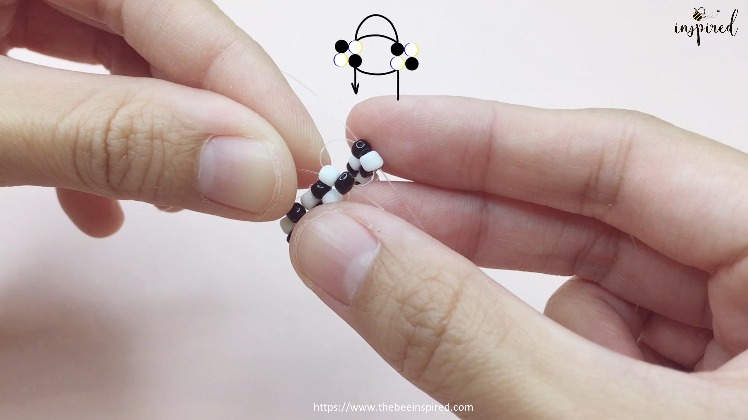 How to Make Checker Beaded Ring_11