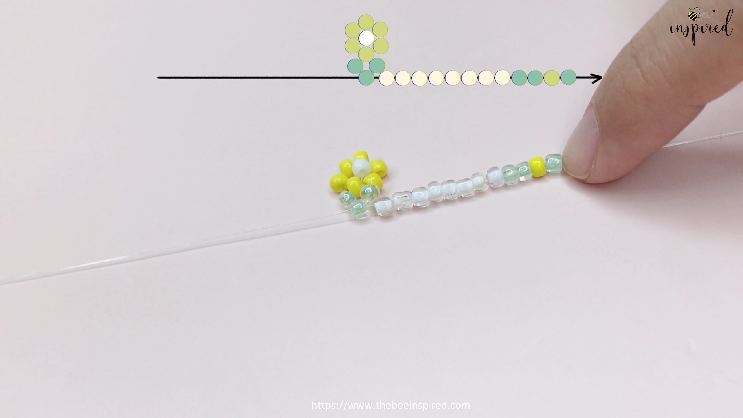 How to Make Daisy Flower Beaded Bracelet_14