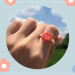 How to Make Flower Letter Beaded Ring : วิธีทำแหวนลูกปัดดอกไม้ตัวอักษร 🌼💍