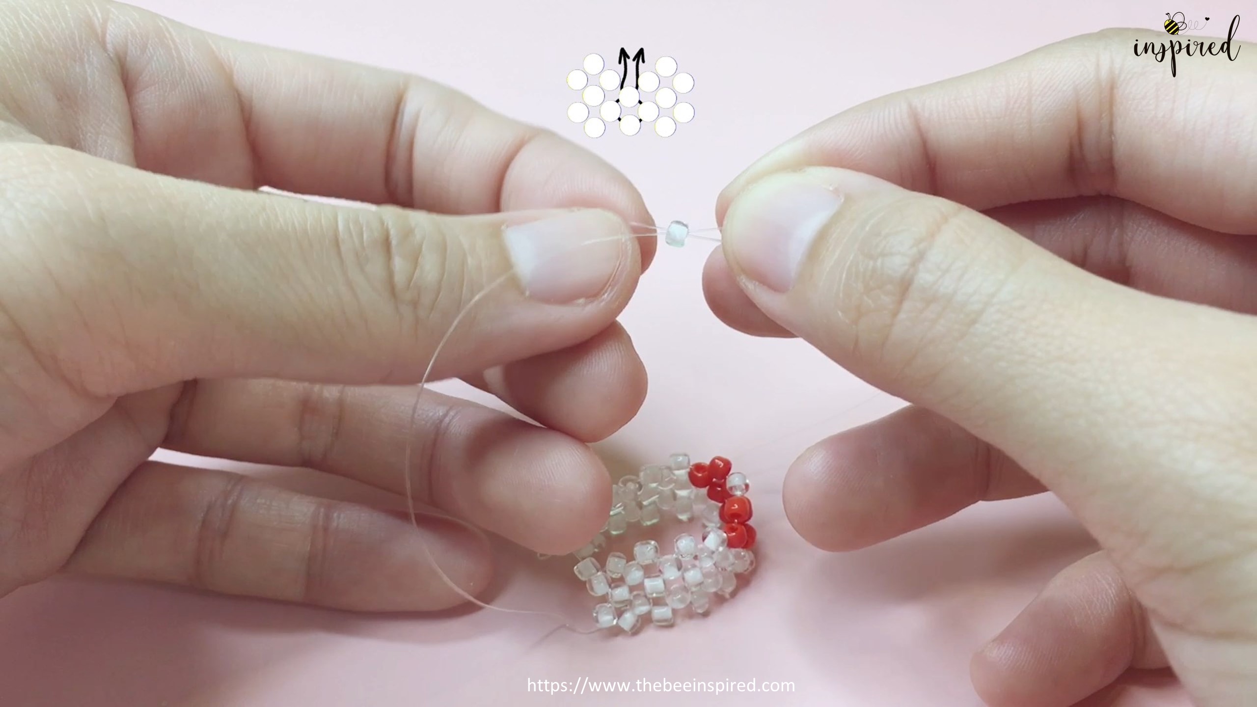 How to Make Heart Beaded Ring_47