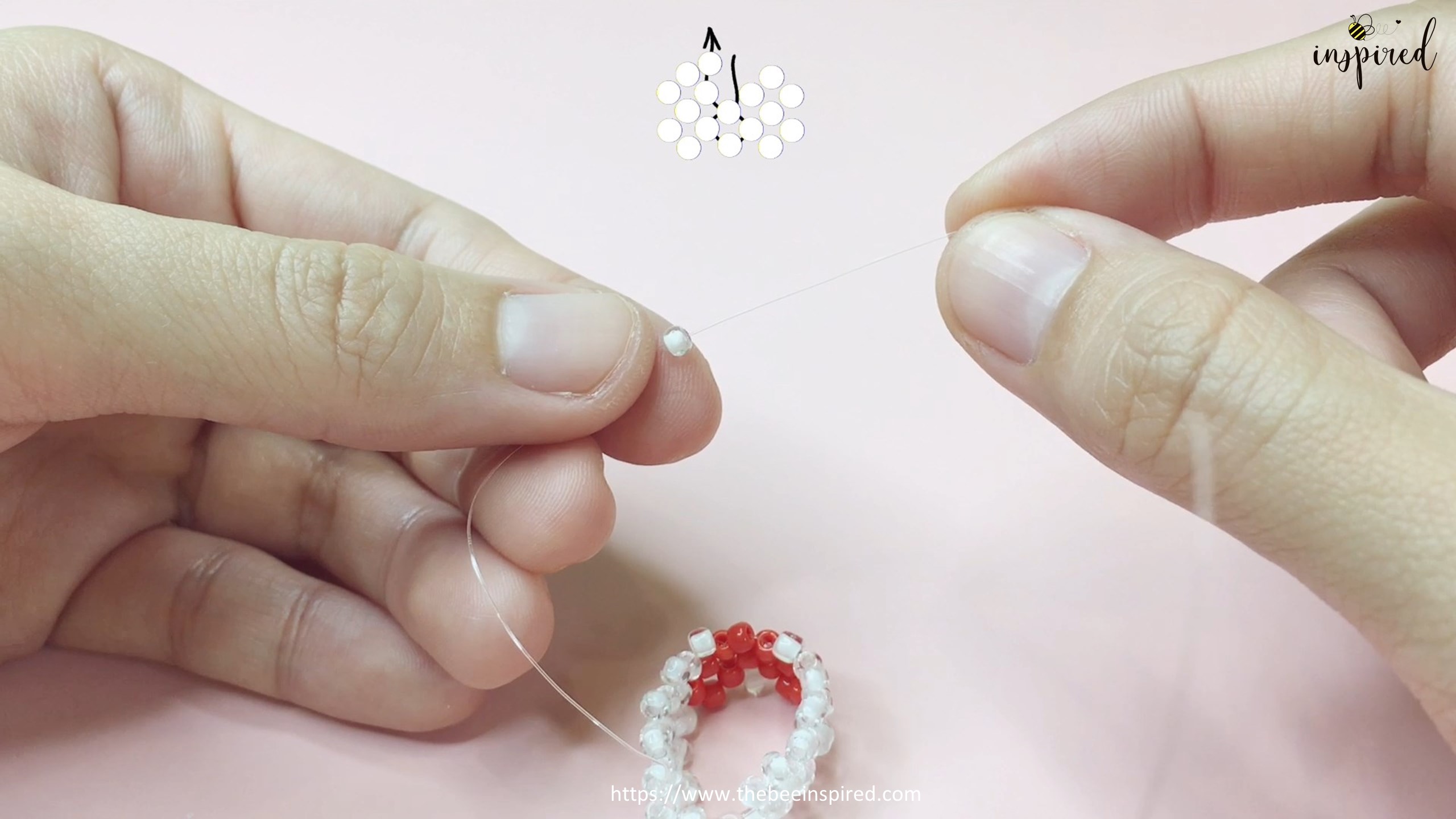 How to Make Heart Beaded Ring_49