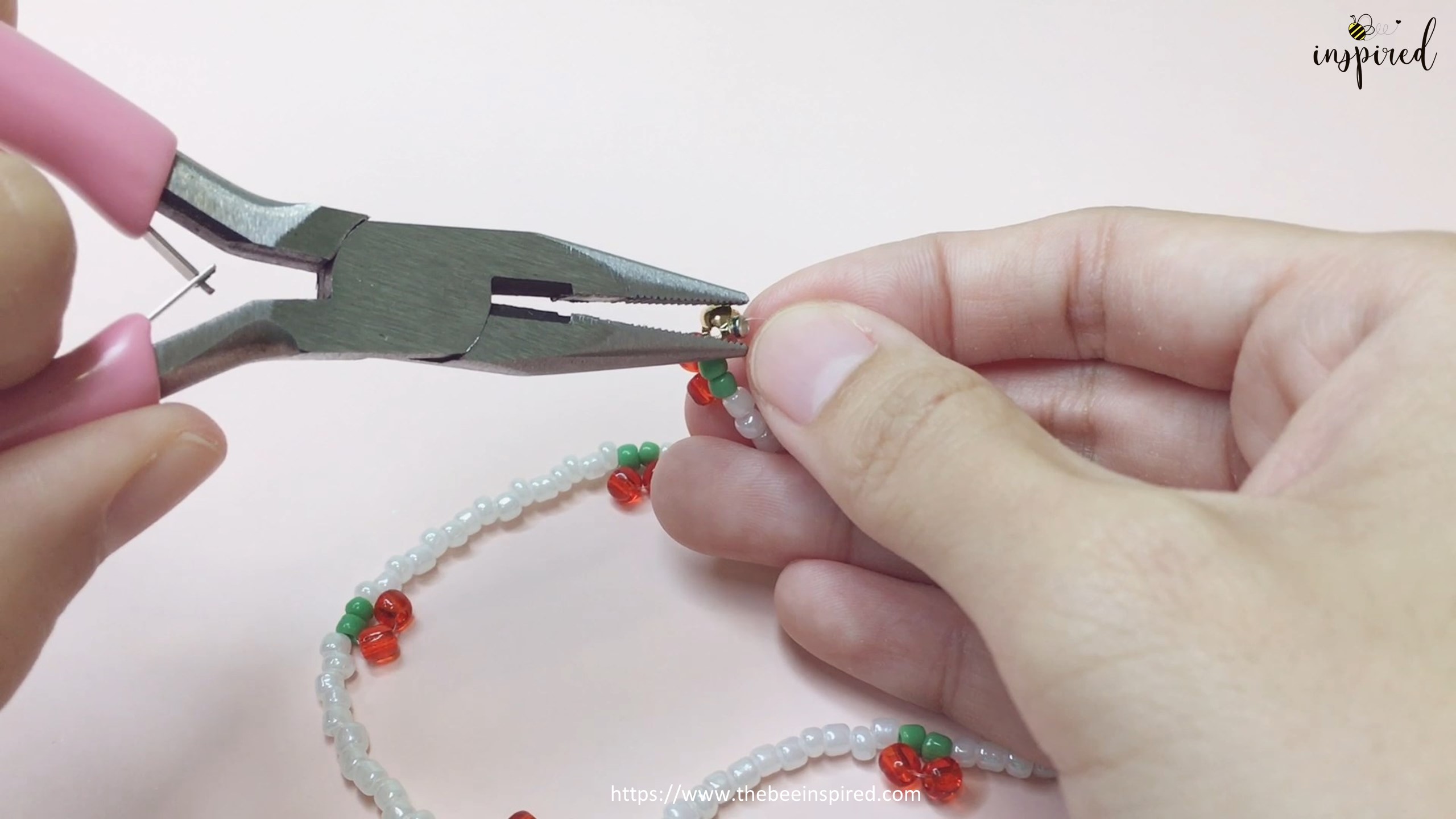 DIY Cherry Beaded Necklace_18